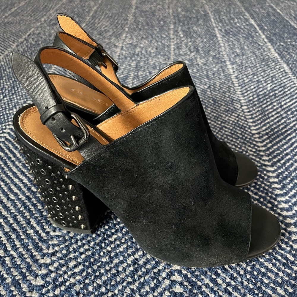 Coach Drew luxe suede/Mat calf BLACK  SIZE 7
